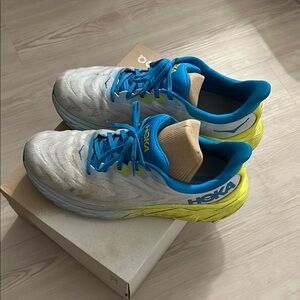 Hoka Sneakers in Blue and Yellow